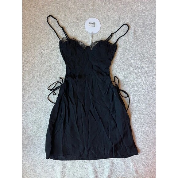 Princess Polly Dresses & Skirts - NWT Princess Polly Hazel Cut Out Mini Black Dress Womens 6